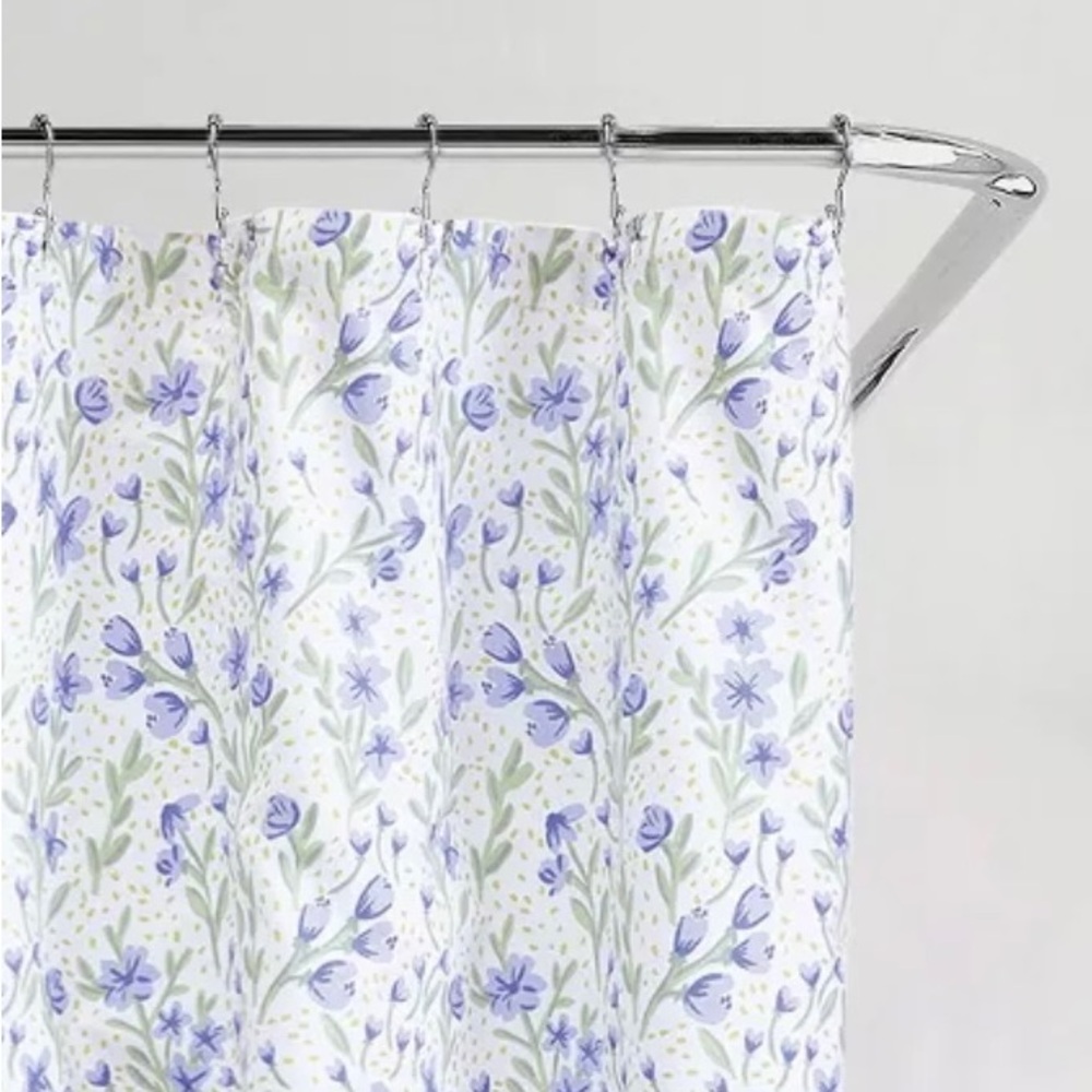 Floral NWT Shower Curtain - Blue and White